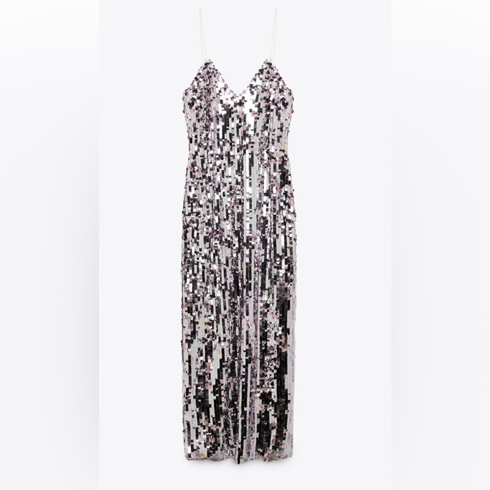 Zara Sequin Strappy Dress